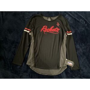 Women‎ Juniors Houston Rockets Long Sleeve Shirt Mesh Back Medium 7/9